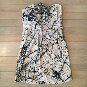Metropark Black & White Splatter Mini Dress XS